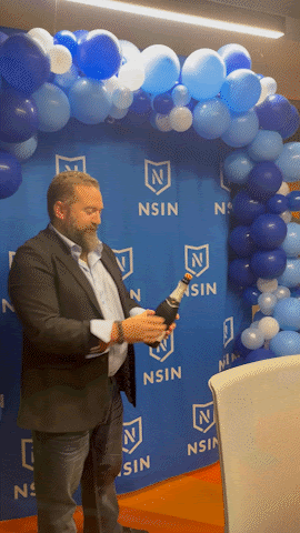 Team NSIN celebrated five years with a non-alcoholic toast.